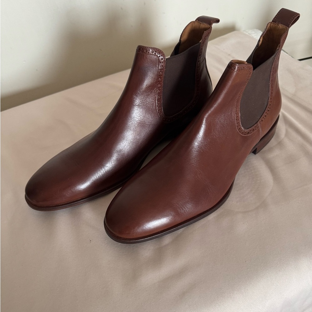 Johnston & Murphy Rich Brown Leather Boots